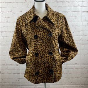 LRL Double breasted animal print cotton jacket